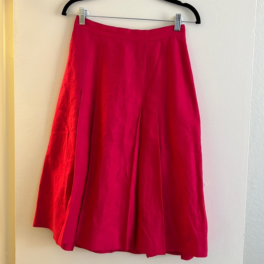 Vintage Ralph Lauren fuchsia pink pleated skirt.